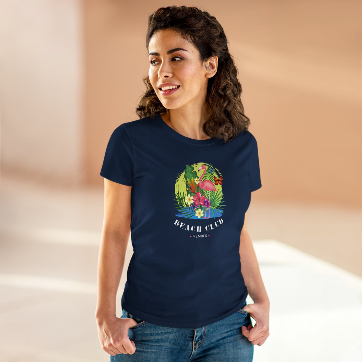 T-Shirt Tropical Beach Club Women's Graphic Flamingo Tee