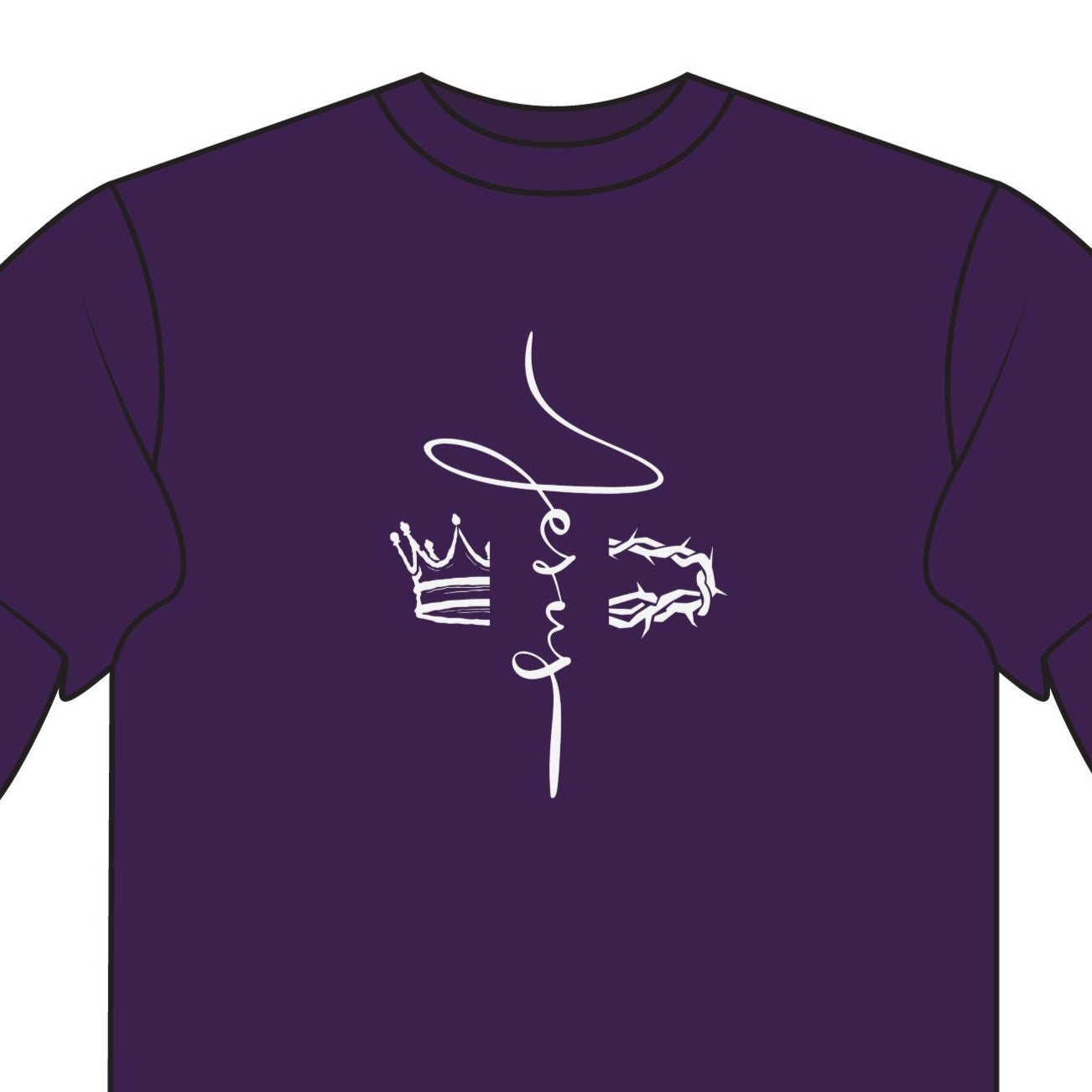 Jesus Crown T Shirt Christian Tee Religious