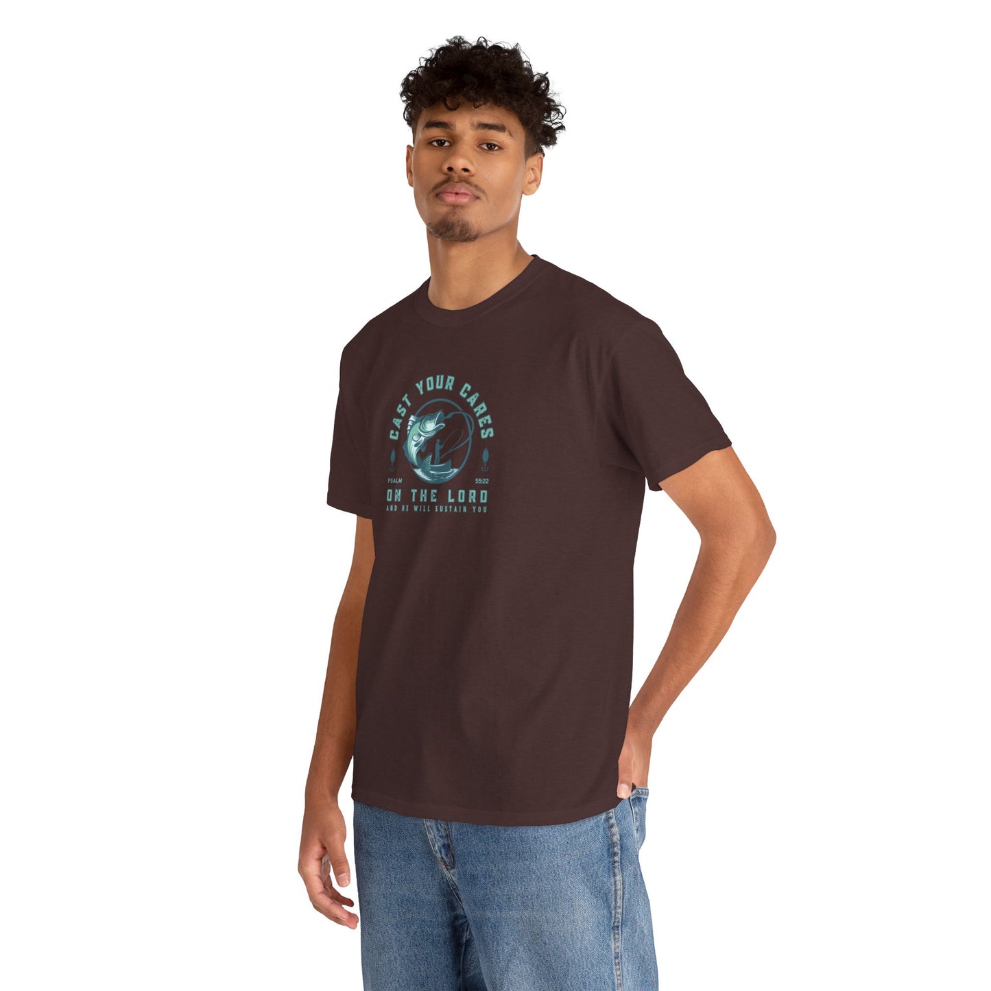Men's Graphic Christian T Shirt Fishing Tee