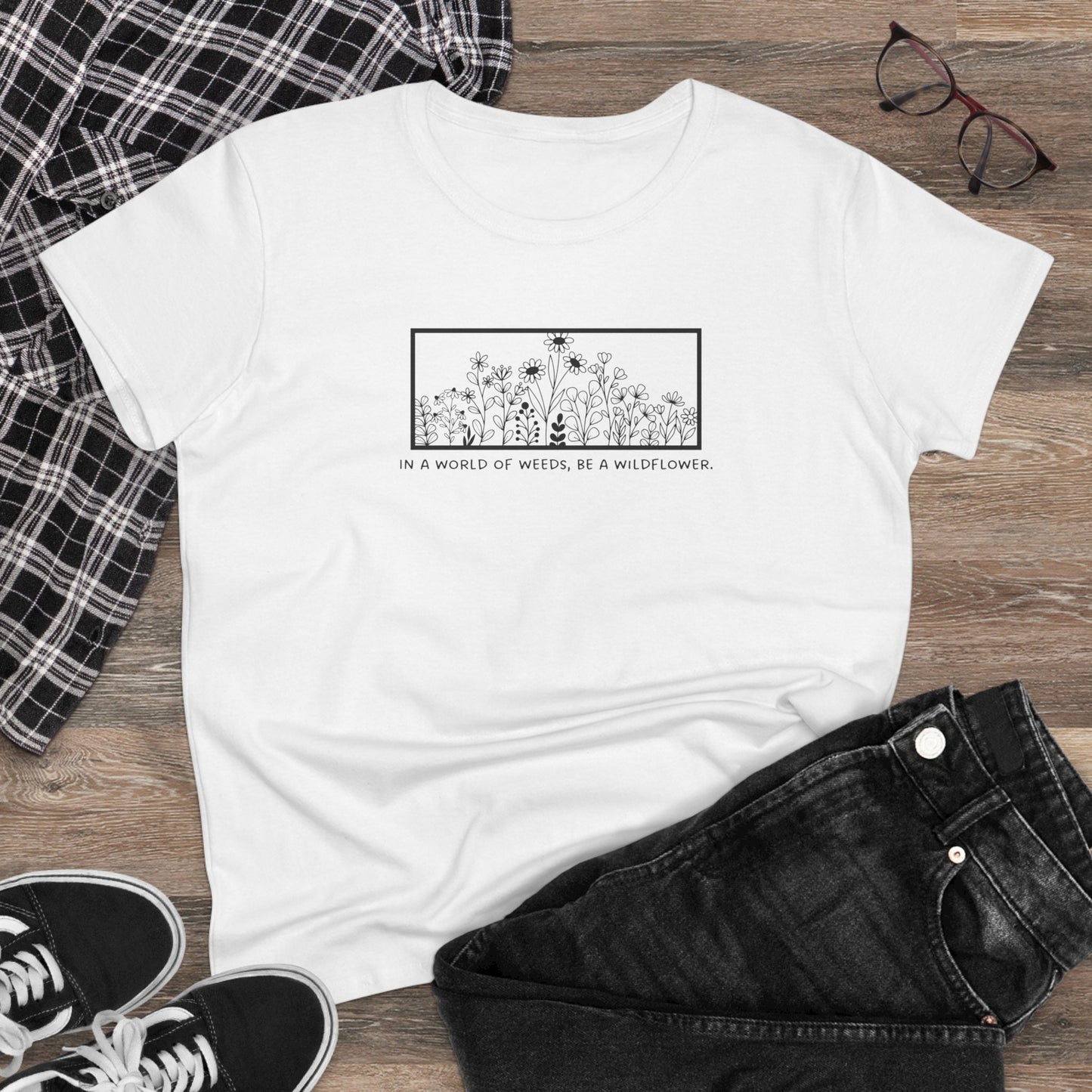 Wildflower T Shirt Floral Tee Women's