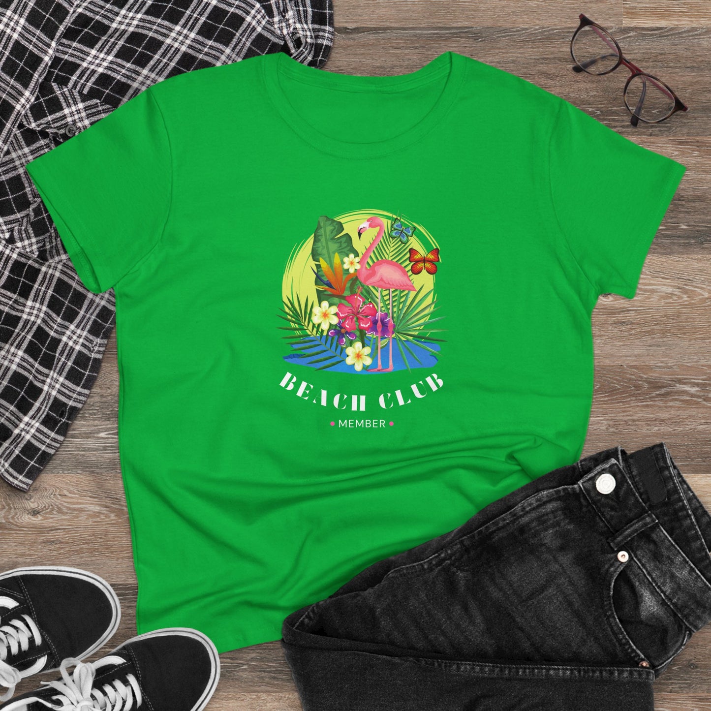 T-Shirt Tropical Beach Club Women's Graphic Flamingo Tee