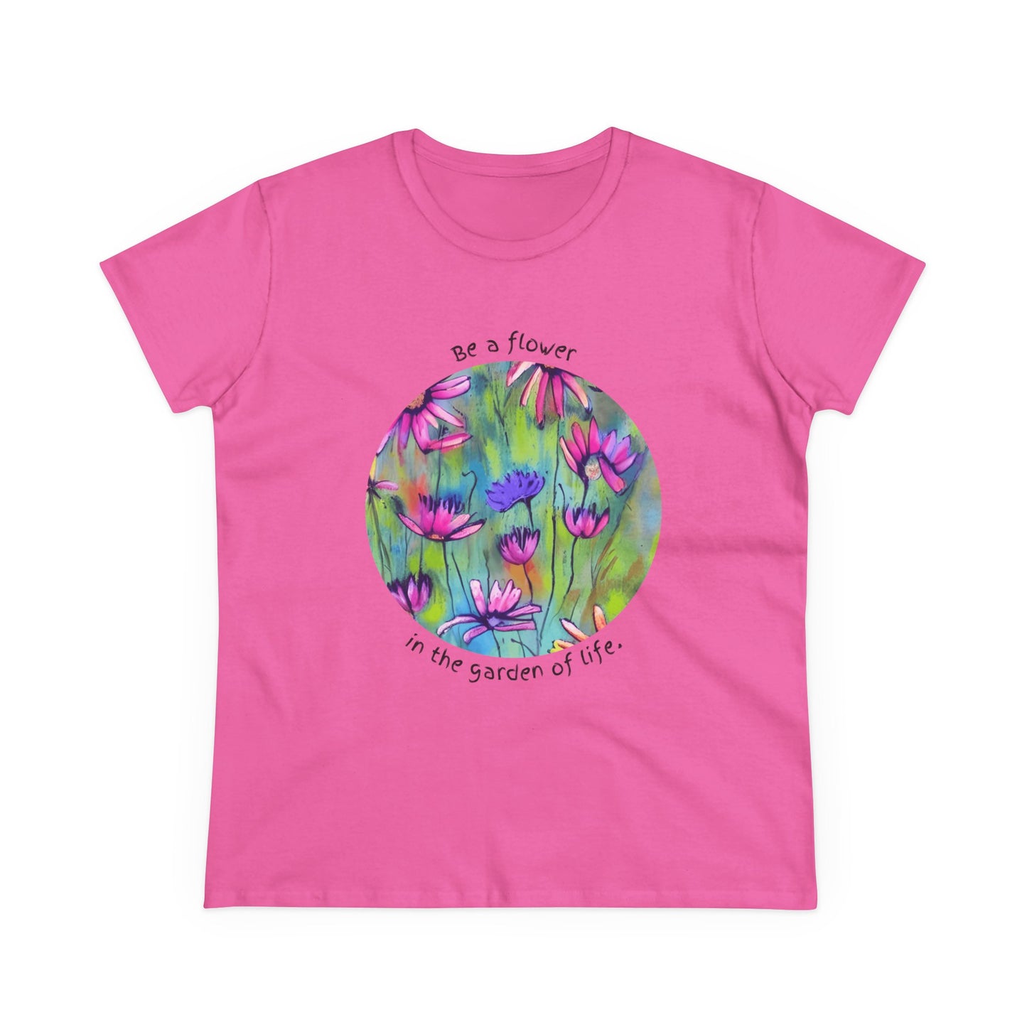 Flower Tee Women's Floral T Shirt Positive Graphic T-Shirt