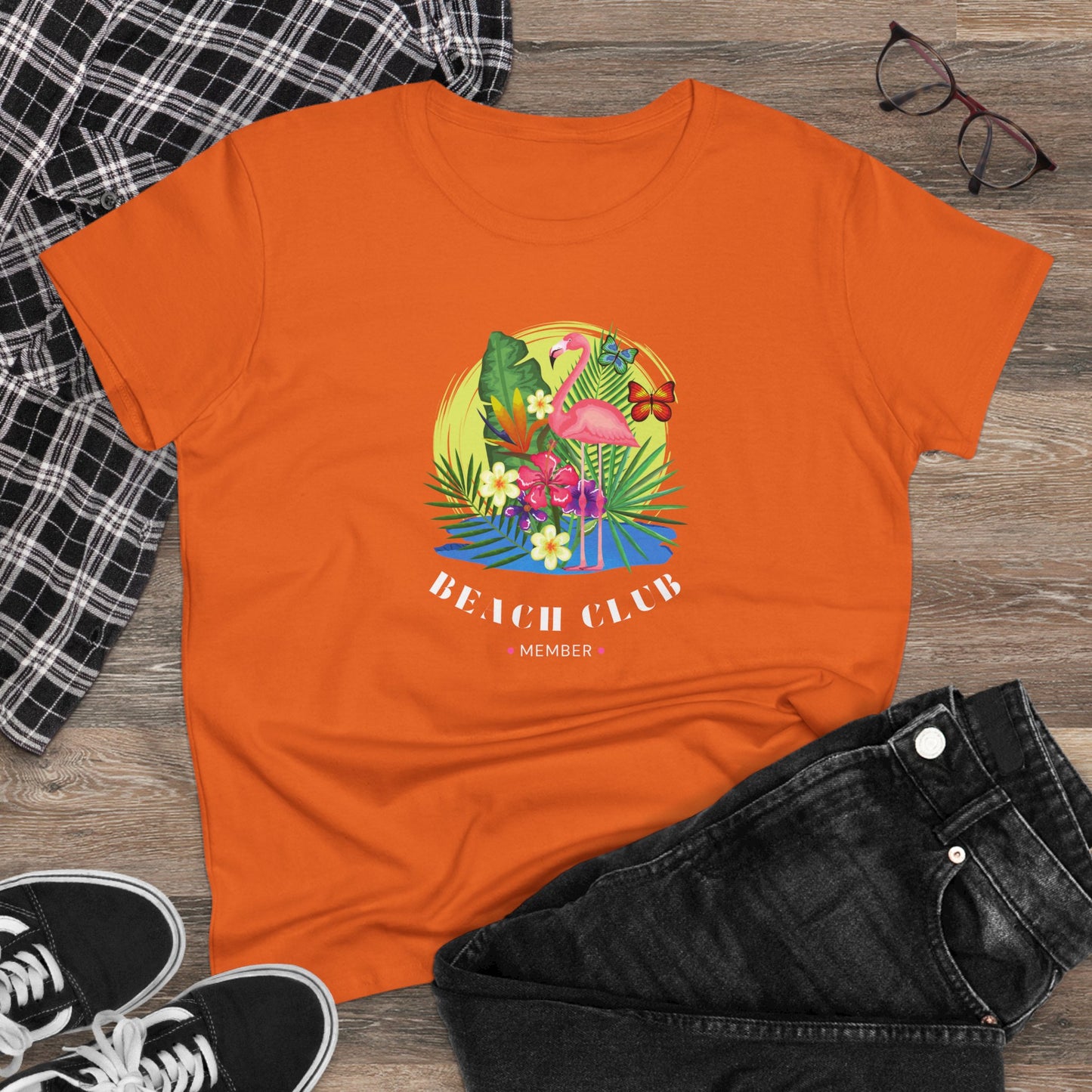 T-Shirt Tropical Beach Club Women's Graphic Flamingo Tee