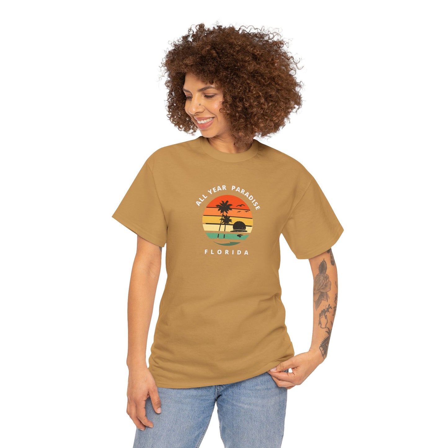 Vintage Sunset Graphic Tee, Casual T-Shirt, Summer Vibes Shirt, Beachwear, Gift for Him/Her, Cozy Everyday Wear
