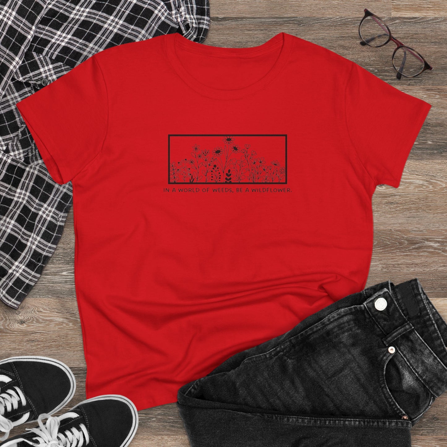 Wildflower T Shirt Floral Tee Women's