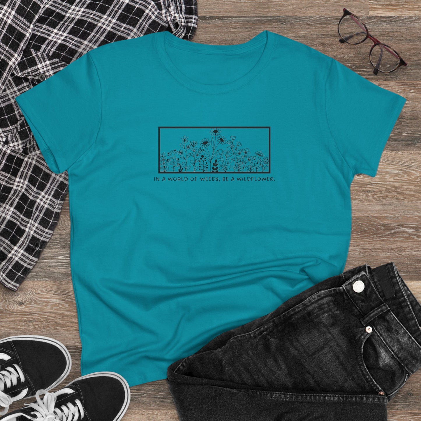 Wildflower T Shirt Floral Tee Women's