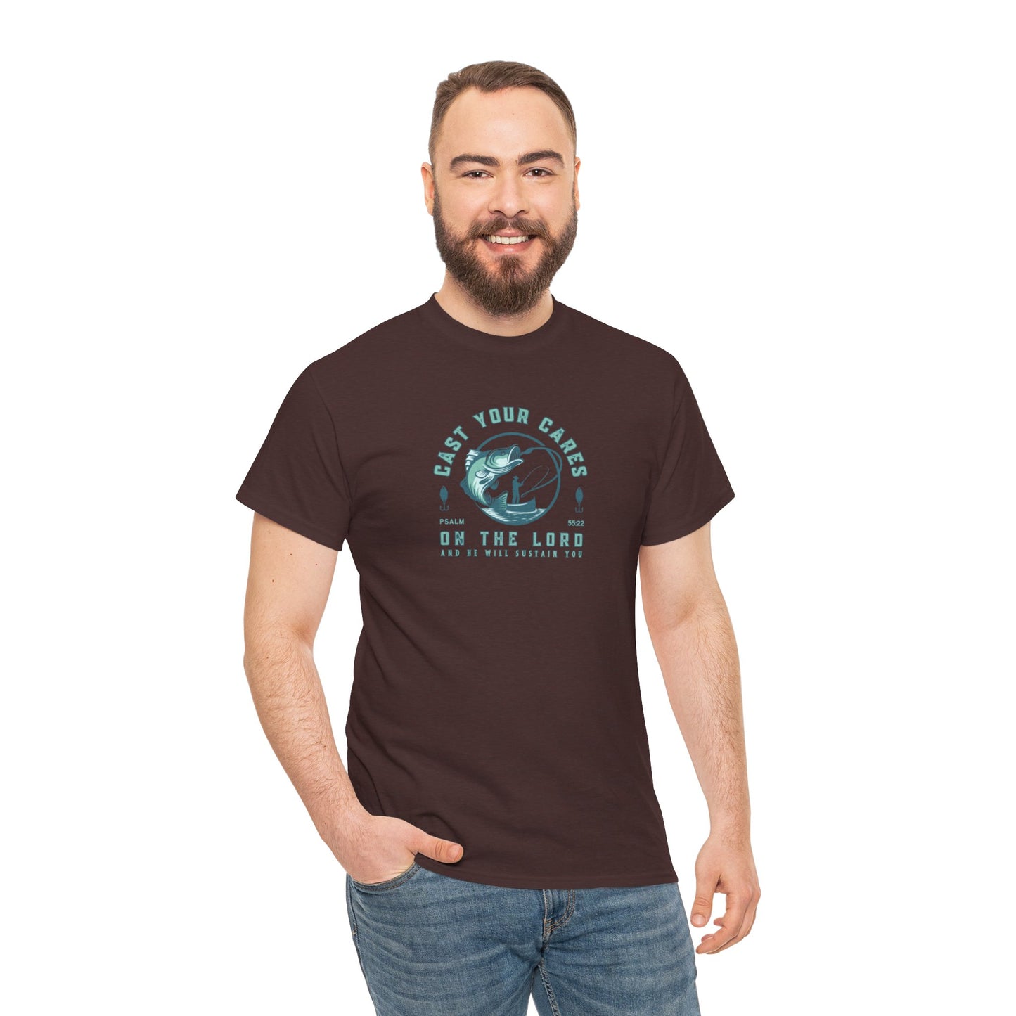 Men's Graphic Christian T Shirt Fishing Tee
