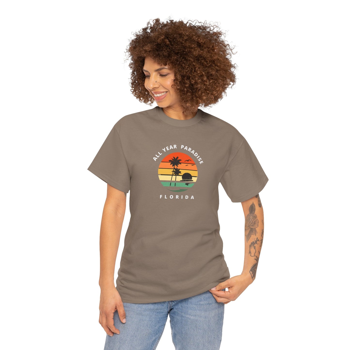Vintage Sunset Graphic Tee, Casual T-Shirt, Summer Vibes Shirt, Beachwear, Gift for Him/Her, Cozy Everyday Wear
