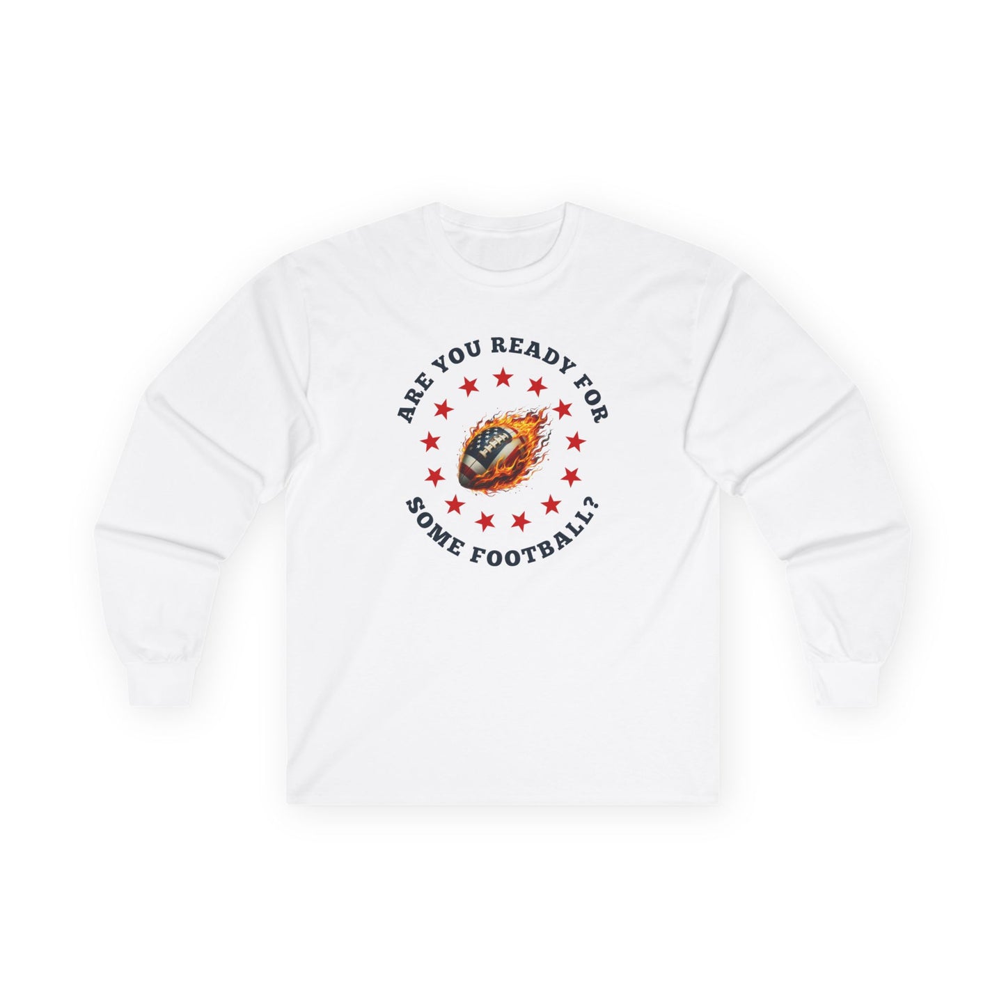 Football T Shirt Long Sleeve Football Fan Tee Sports T Shirt