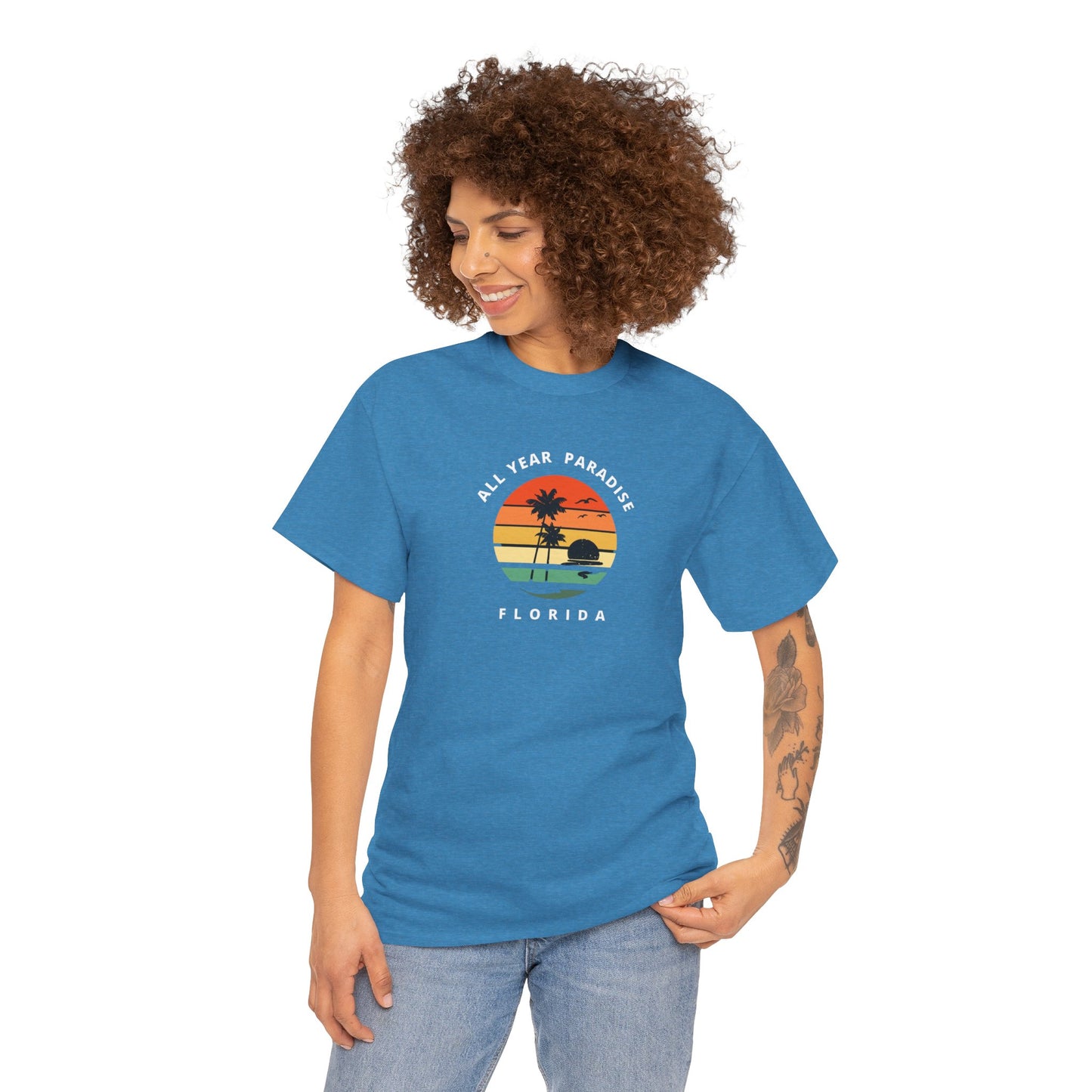 Vintage Sunset Graphic Tee, Casual T-Shirt, Summer Vibes Shirt, Beachwear, Gift for Him/Her, Cozy Everyday Wear