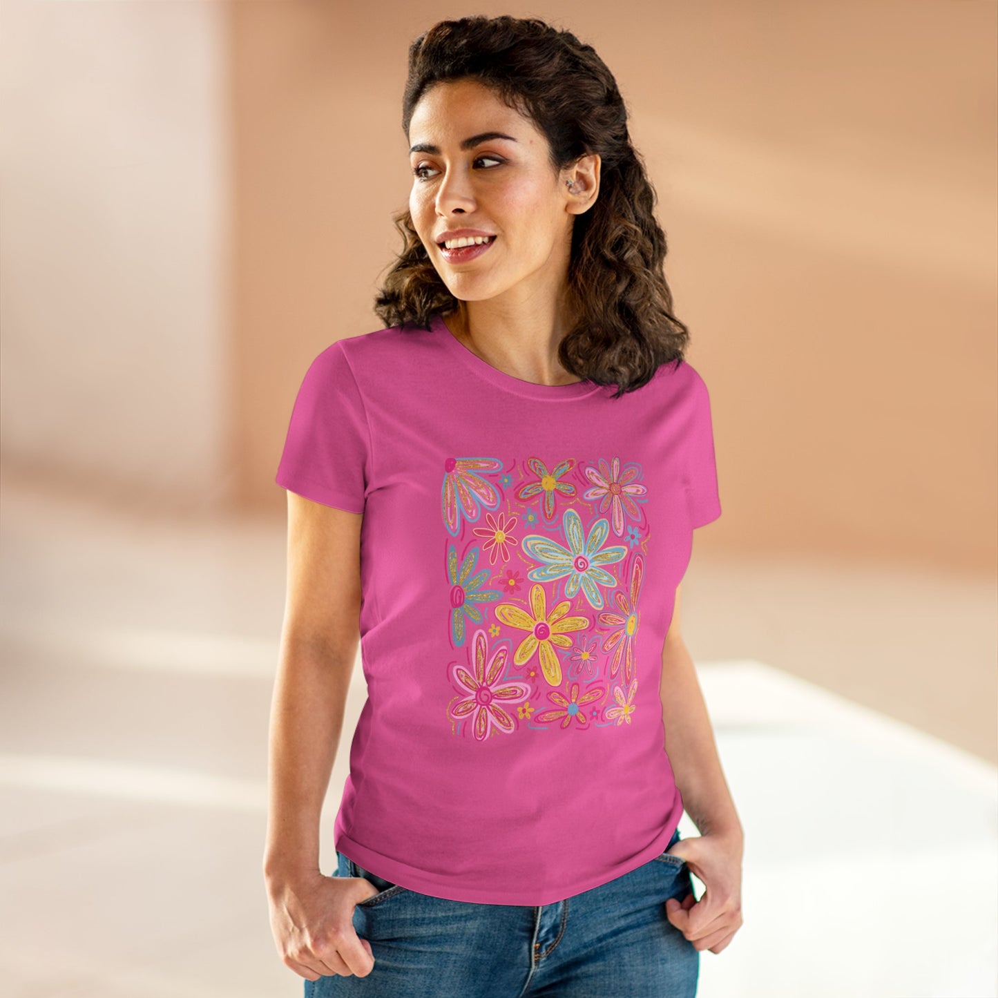 Women's Floral T Shirt Flower Tee
