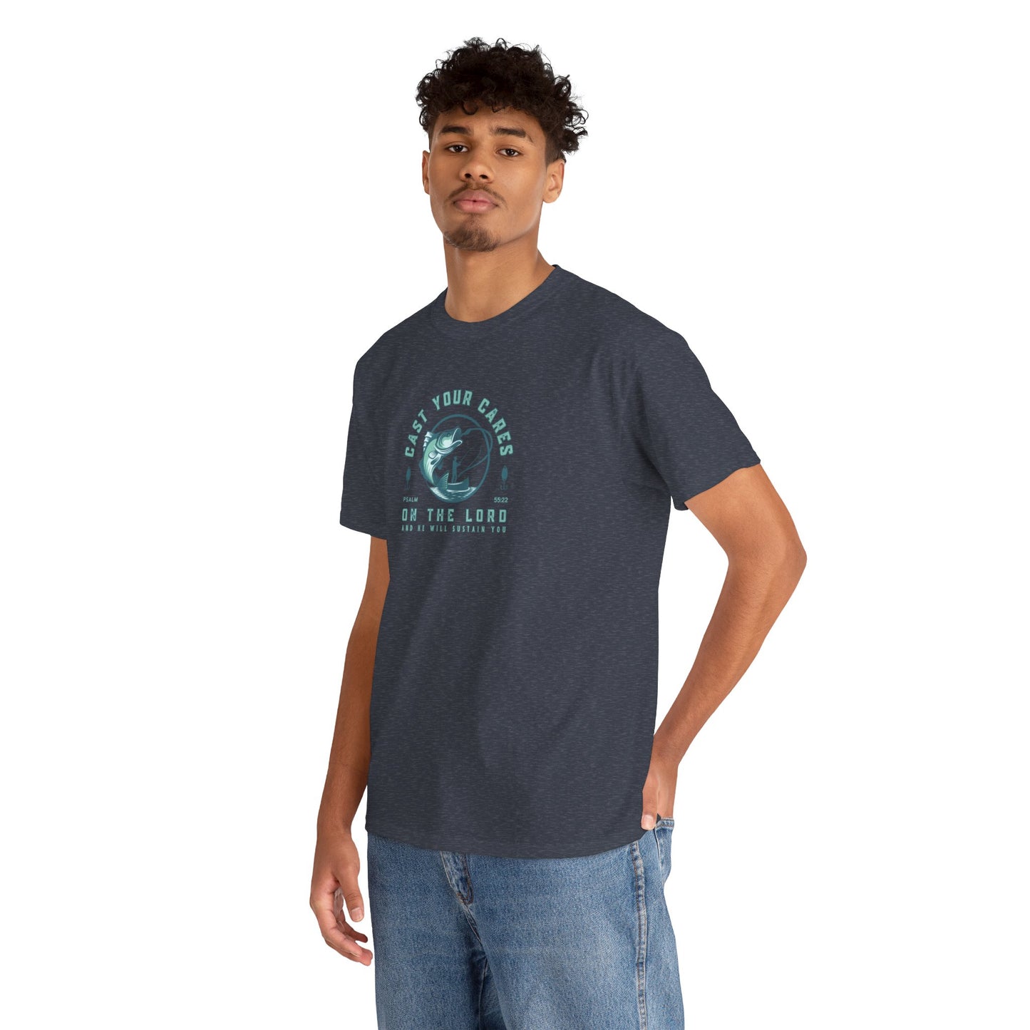 Men's Graphic Christian T Shirt Fishing Tee