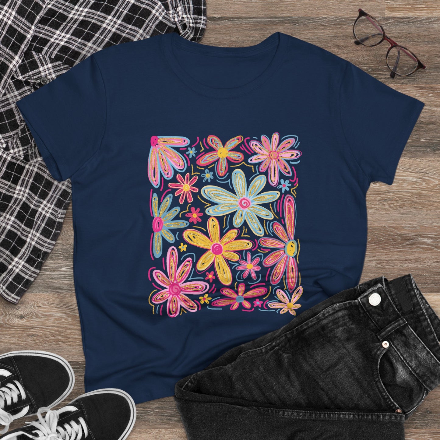Women's Floral T Shirt Flower Tee