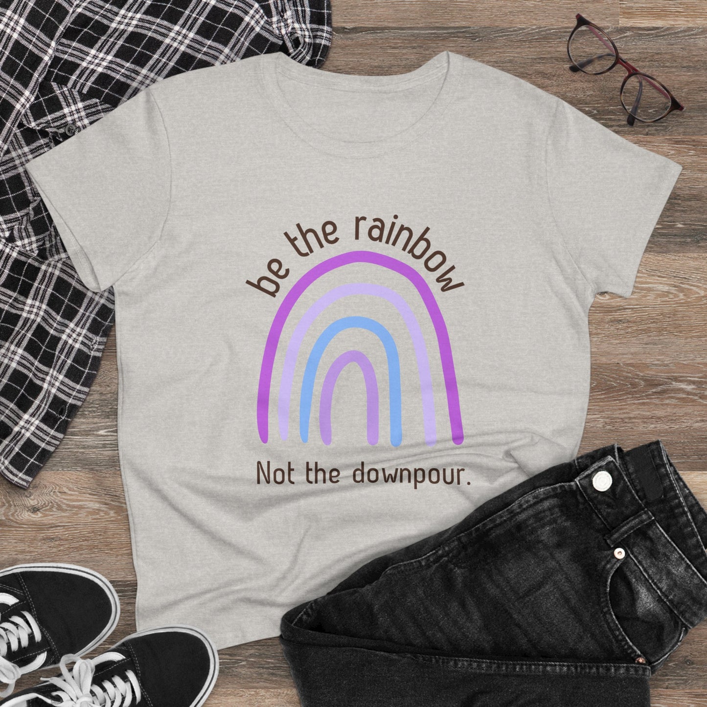 Rainbow T Shirt Inspirational Tee Women's