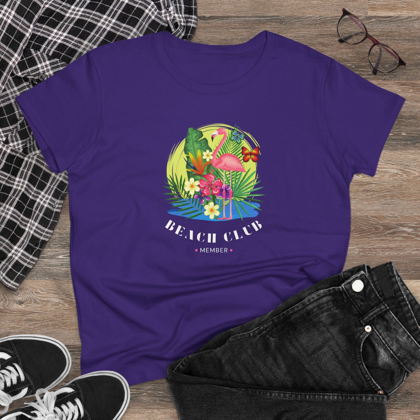 T-Shirt Tropical Beach Club Women's Graphic Flamingo Tee