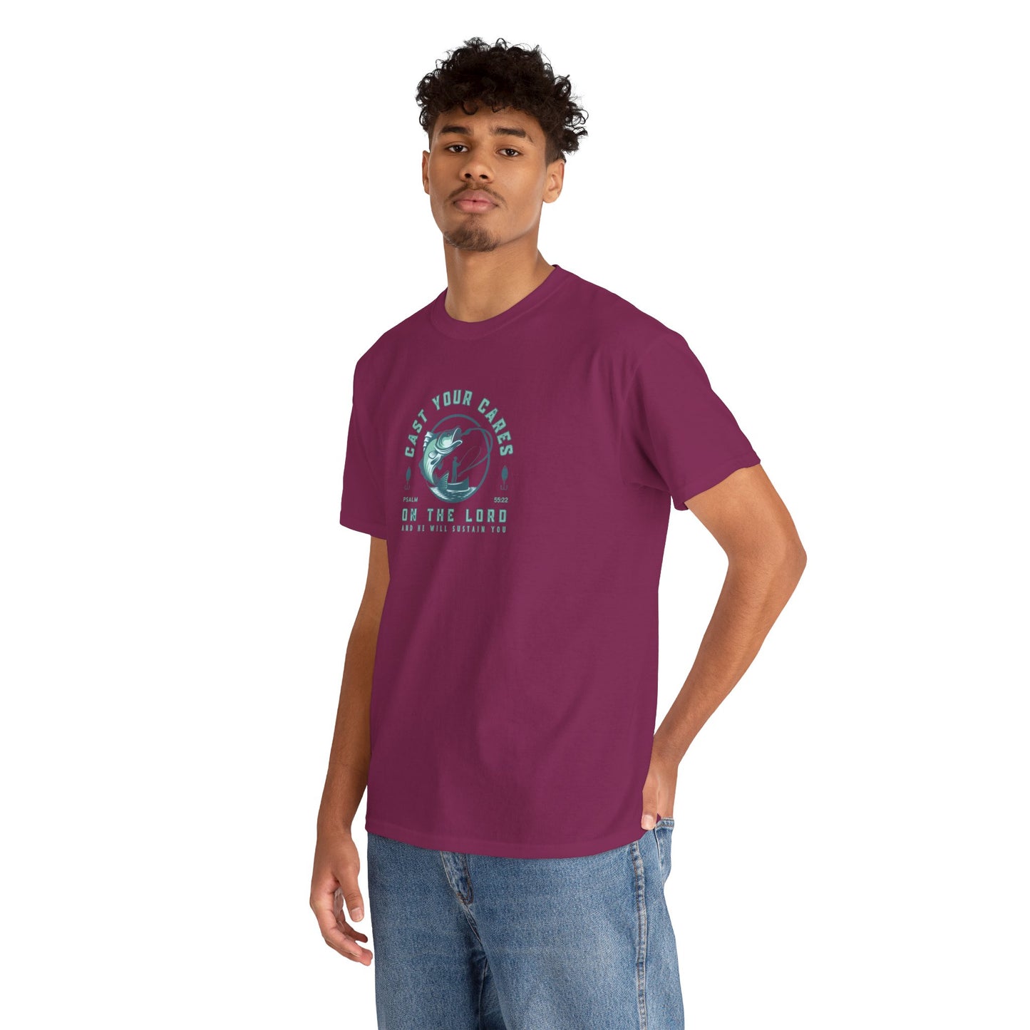 Men's Graphic Christian T Shirt Fishing Tee