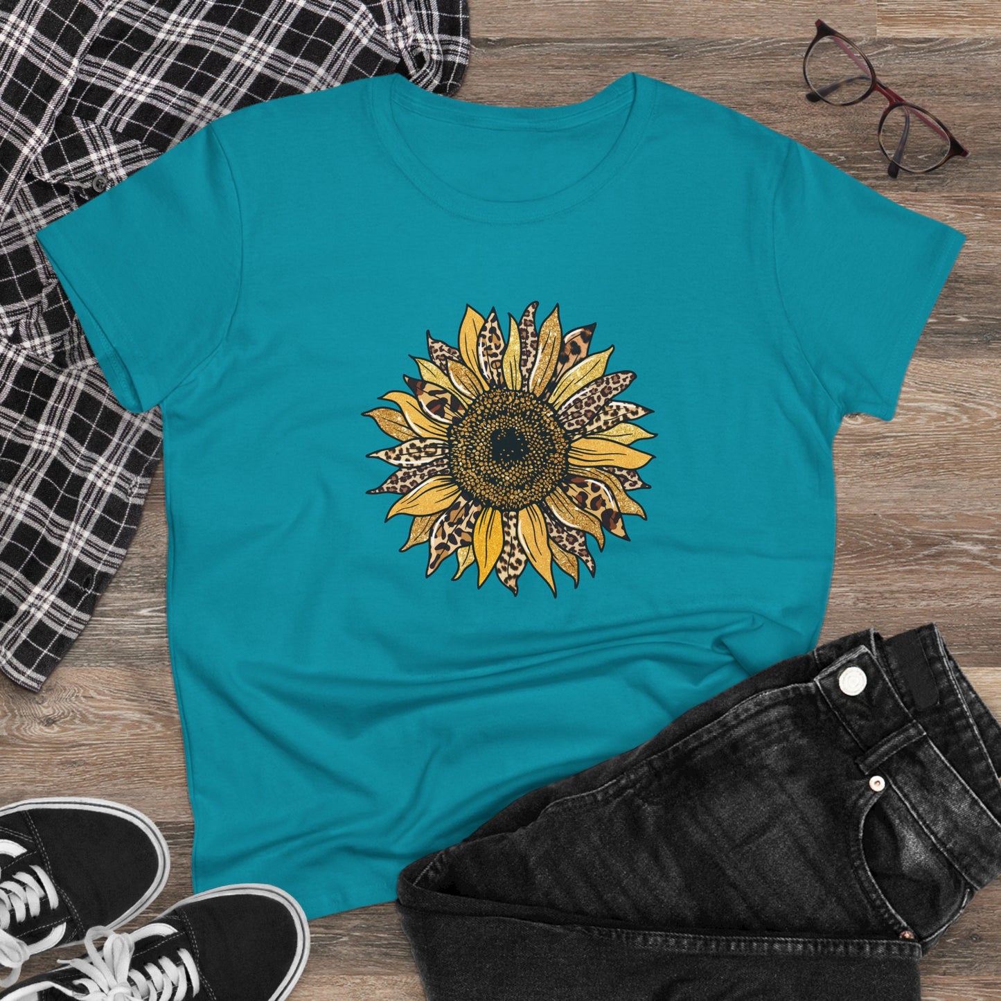 Leopard Print Women's T Shirt Animal Print T Shirt Cheetah Tee