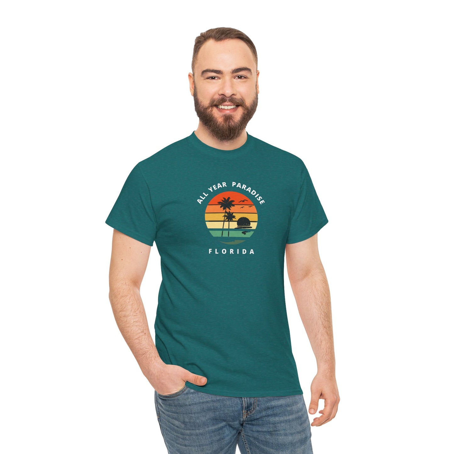 Vintage Sunset Graphic Tee, Casual T-Shirt, Summer Vibes Shirt, Beachwear, Gift for Him/Her, Cozy Everyday Wear