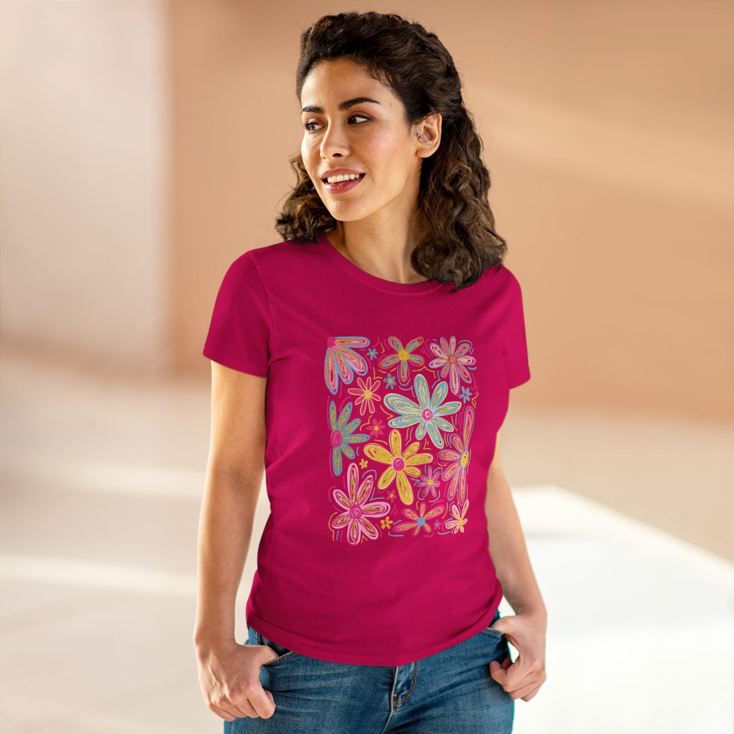 Women's Floral T Shirt Flower Tee