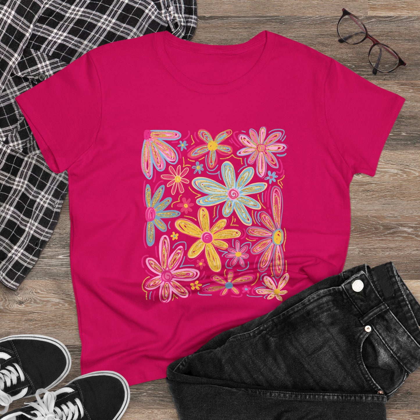 Women's Floral T Shirt Flower Tee