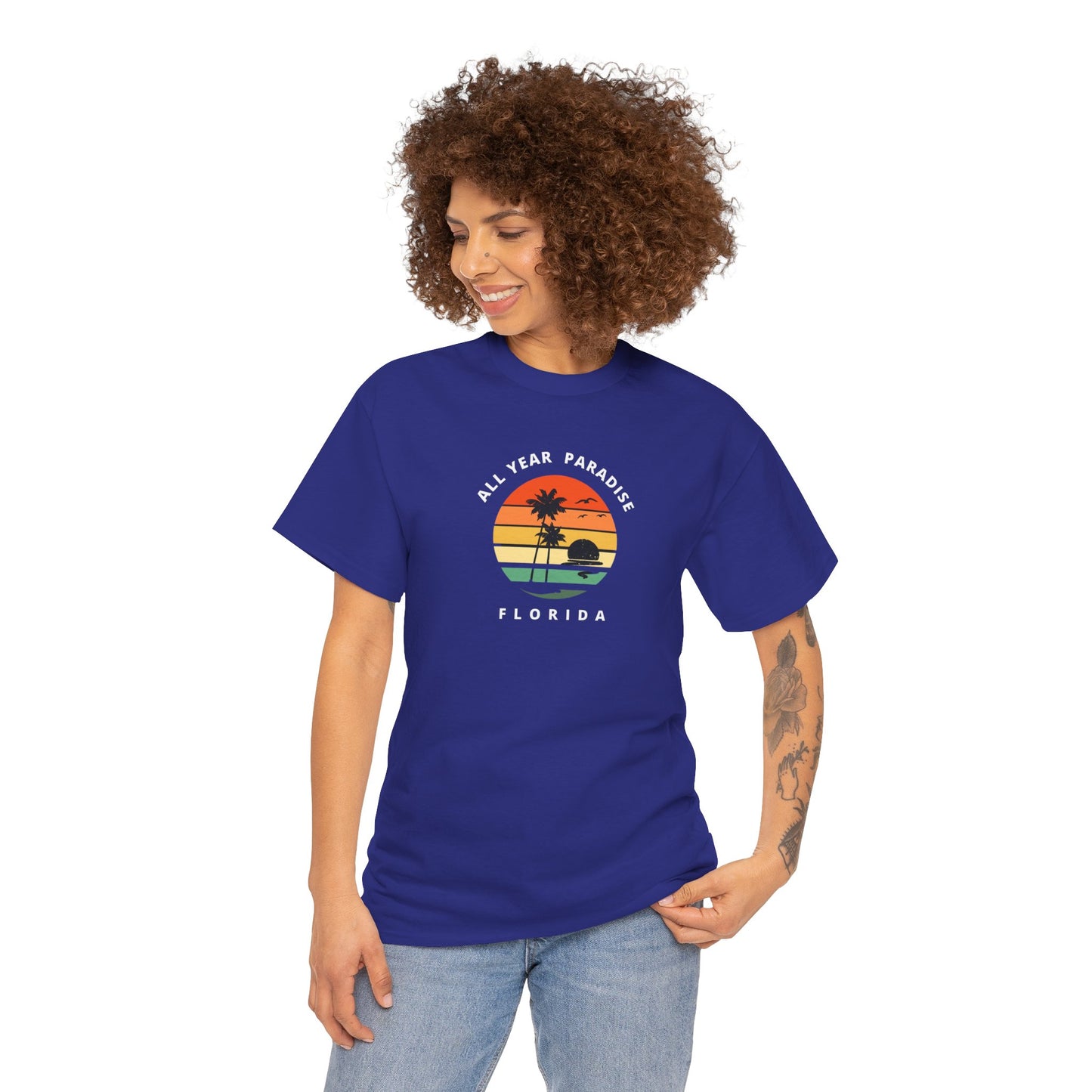 Vintage Sunset Graphic Tee, Casual T-Shirt, Summer Vibes Shirt, Beachwear, Gift for Him/Her, Cozy Everyday Wear