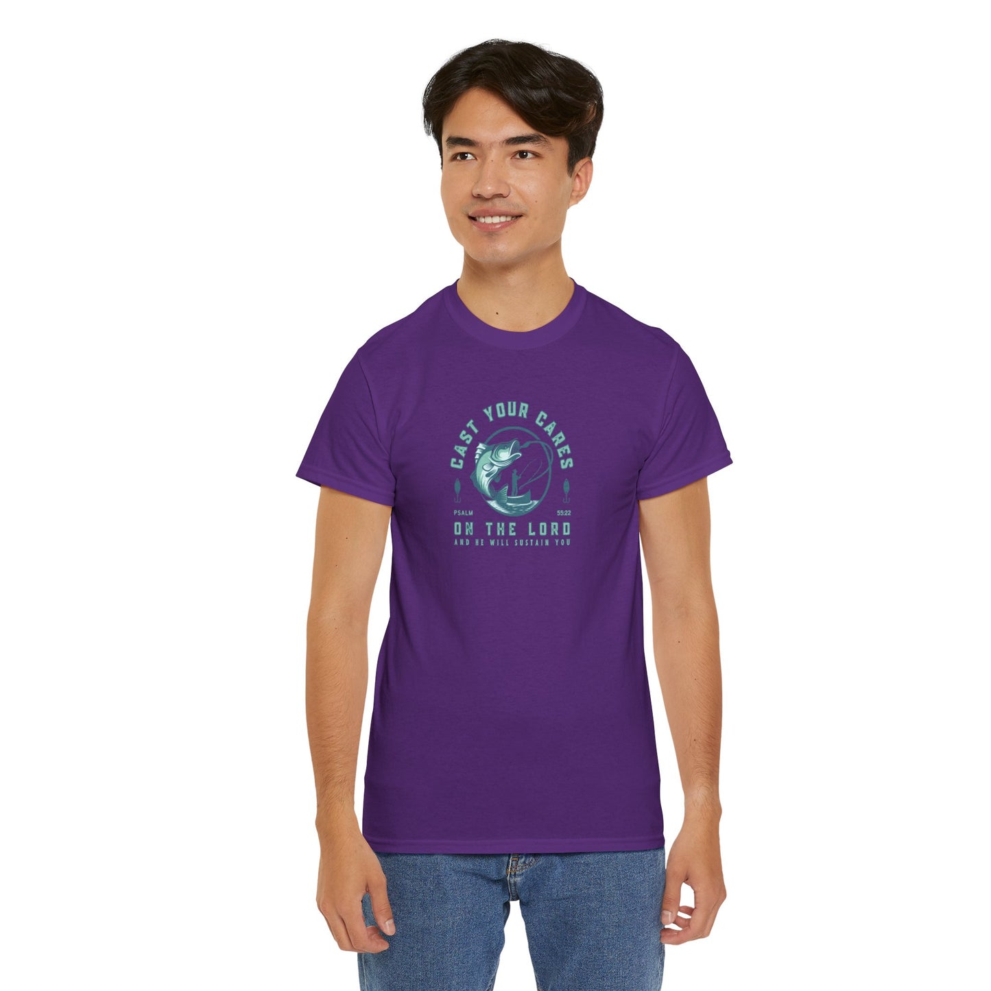Men's Graphic Christian T Shirt Fishing Tee