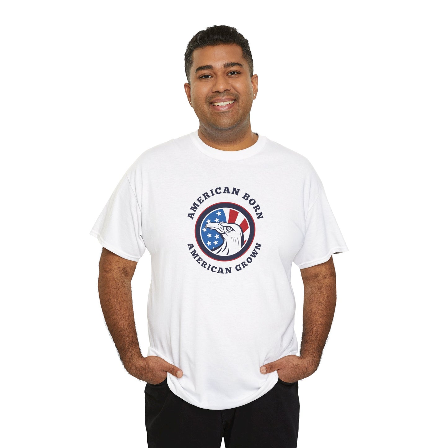 American Born Unisex Heavy Cotton Tee | Patriotic T-Shirt | Gift for Veterans | 4th of July Shirt | Casual Style Tee | Red, White, [...]