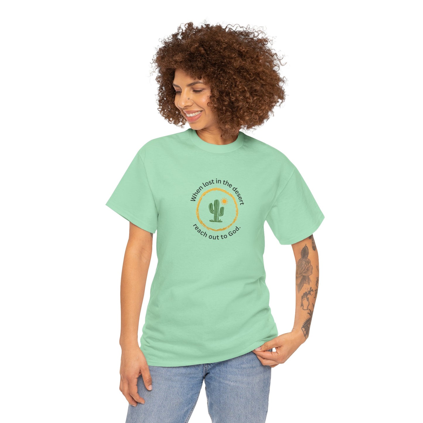 Christian Cactus Tee God T Shirt Graphic Unisex