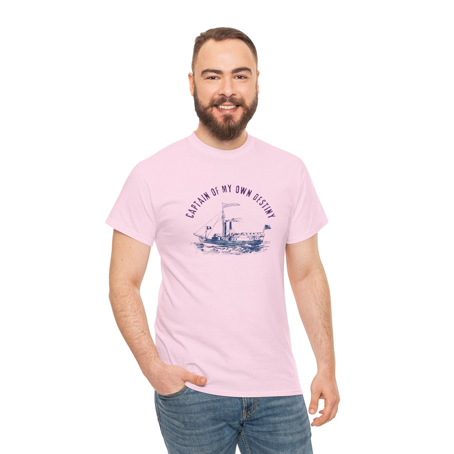 Captain of My Own Destiny Tee, Unisex Heavy Cotton T-Shirt, Nautical Graphic Tee, Casual Summer Shirt, Birthday Gift, Sailing Lover Apparel