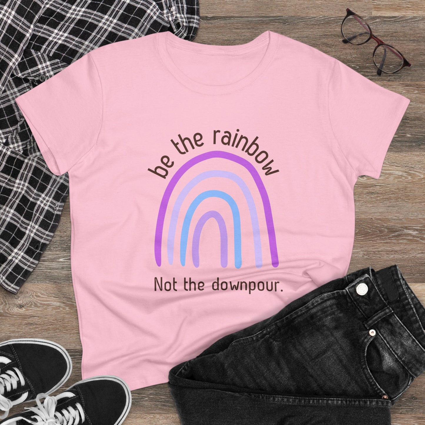 Rainbow T Shirt Inspirational Tee Women's