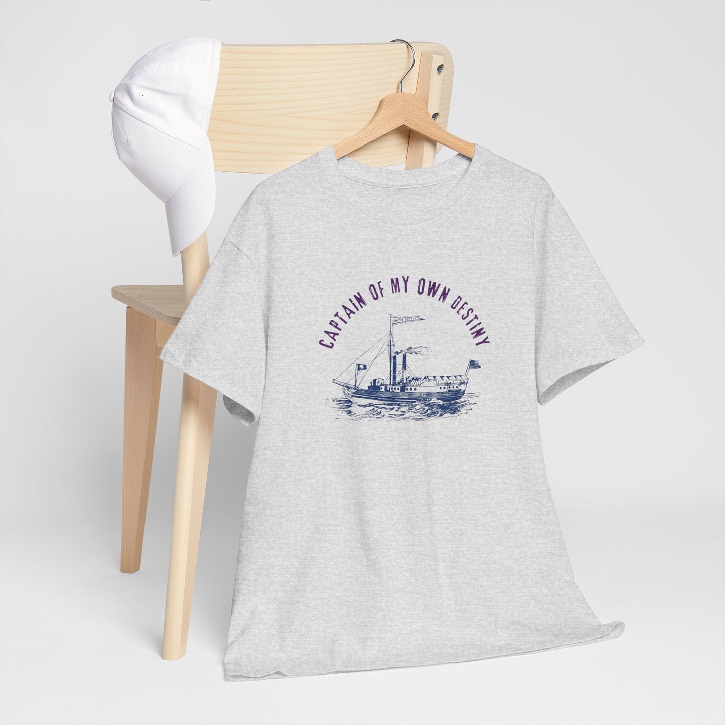 Captain of My Own Destiny Tee, Unisex Heavy Cotton T-Shirt, Nautical Graphic Tee, Casual Summer Shirt, Birthday Gift, Sailing Lover Apparel