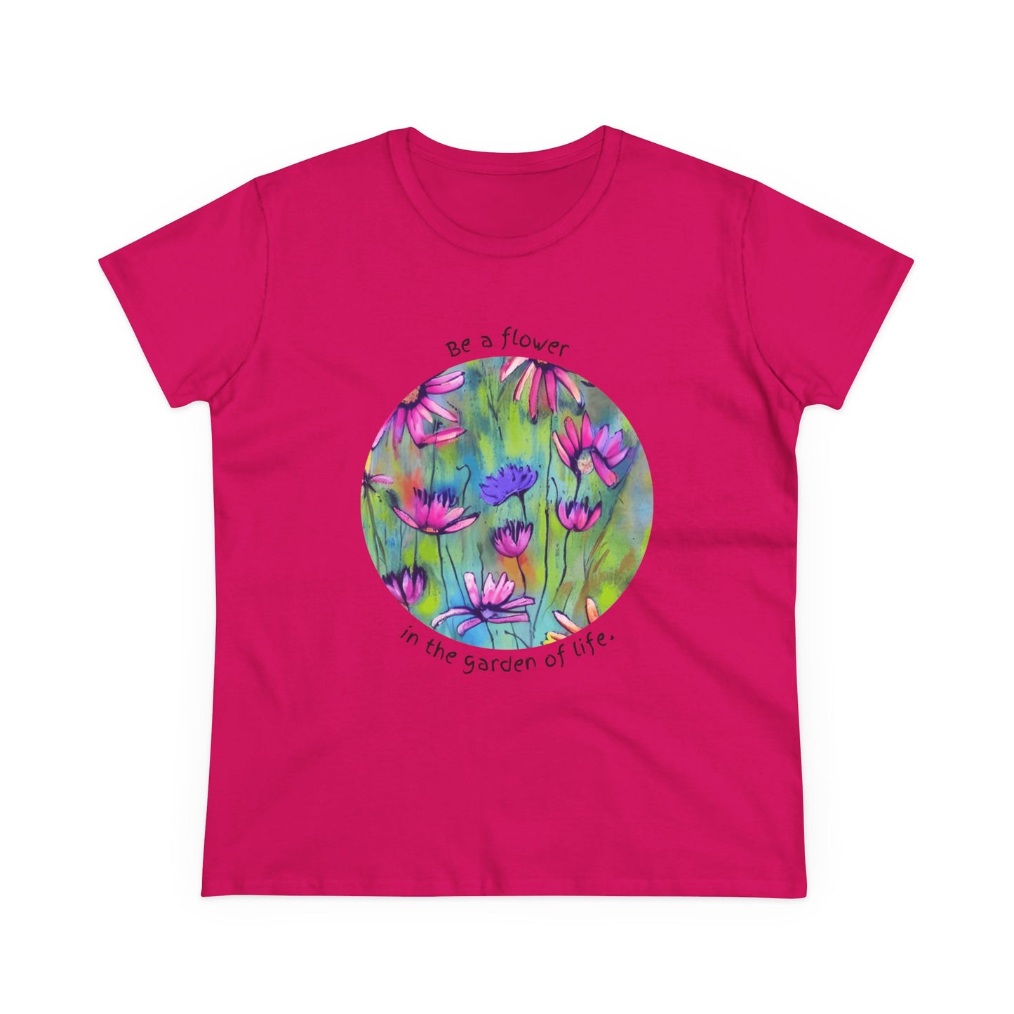 Flower Tee Women's Floral T Shirt Positive Graphic T-Shirt
