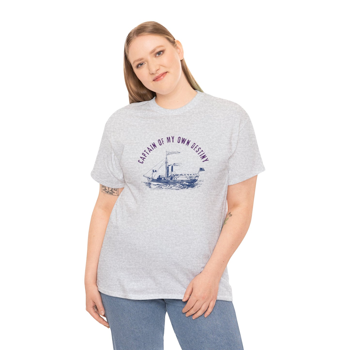 Captain of My Own Destiny Tee, Unisex Heavy Cotton T-Shirt, Nautical Graphic Tee, Casual Summer Shirt, Birthday Gift, Sailing Lover Apparel