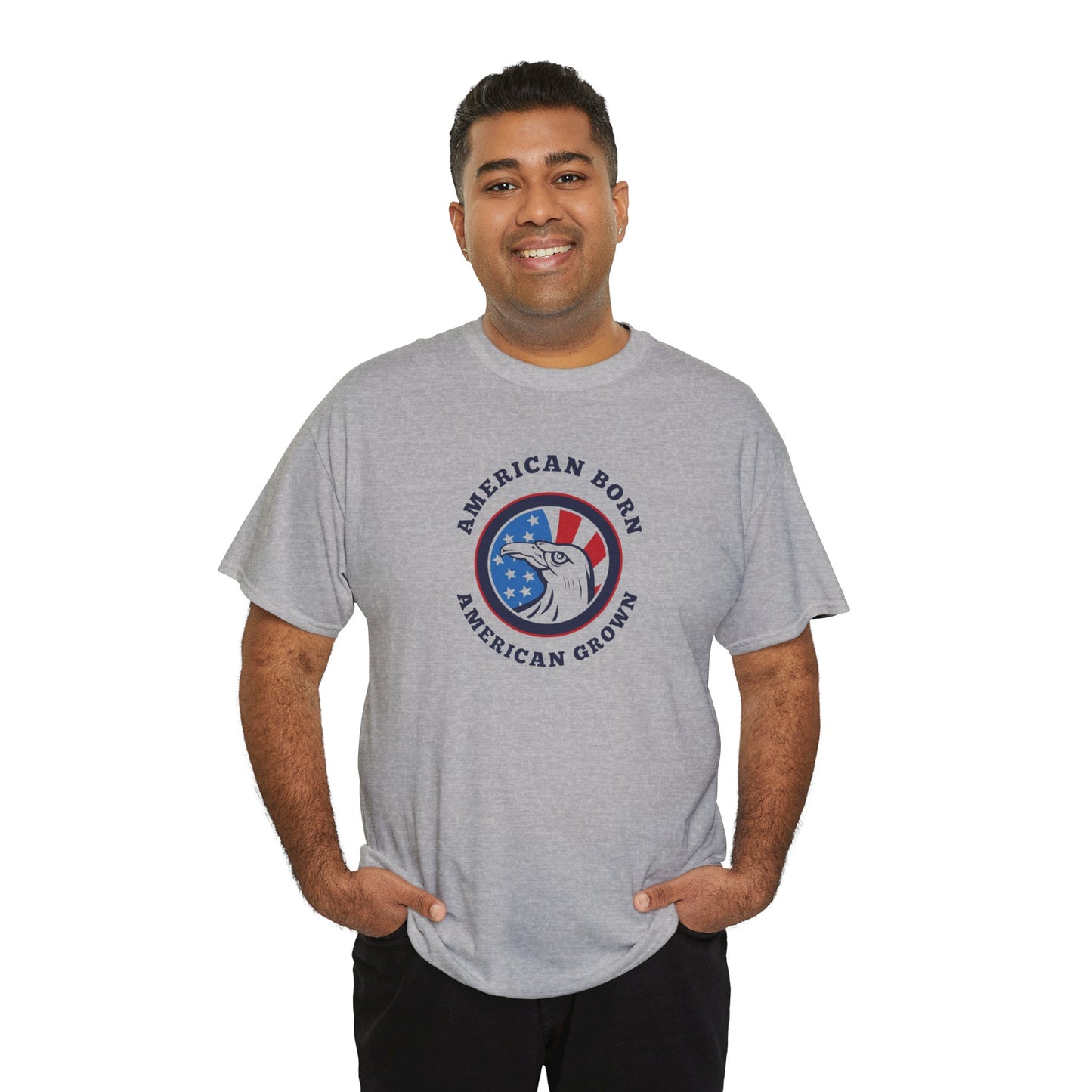 American Born Unisex Heavy Cotton Tee | Patriotic T-Shirt | Gift for Veterans | 4th of July Shirt | Casual Style Tee | Red, White, [...]