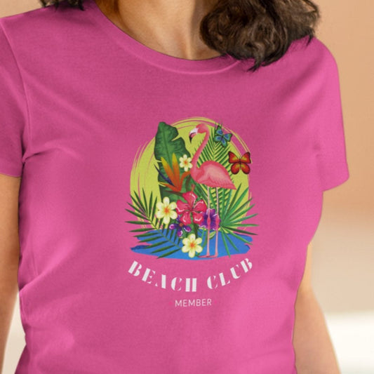 T-Shirt Tropical Beach Club Women's Graphic Flamingo Tee