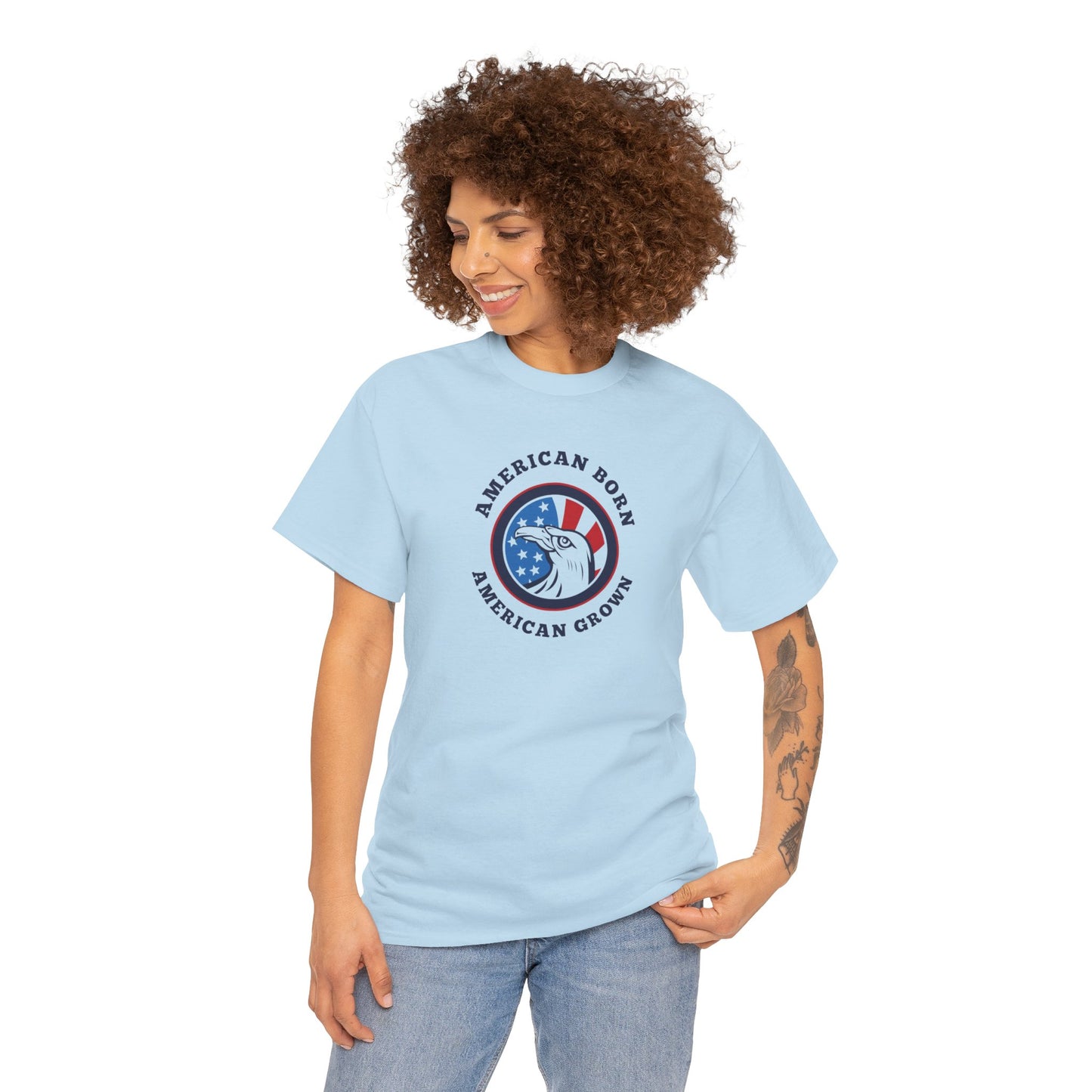 American Born Unisex Heavy Cotton Tee | Patriotic T-Shirt | Gift for Veterans | 4th of July Shirt | Casual Style Tee | Red, White, [...]