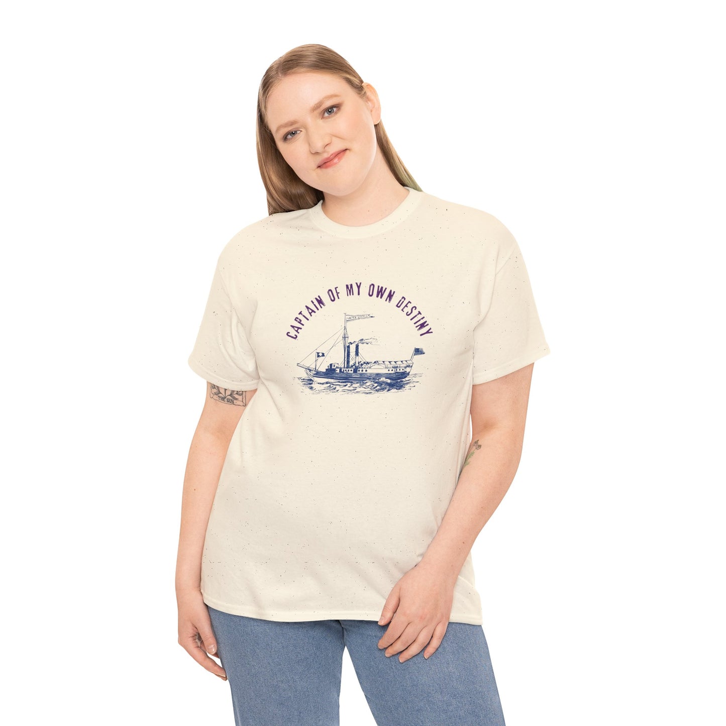 Captain of My Own Destiny Tee, Unisex Heavy Cotton T-Shirt, Nautical Graphic Tee, Casual Summer Shirt, Birthday Gift, Sailing Lover Apparel