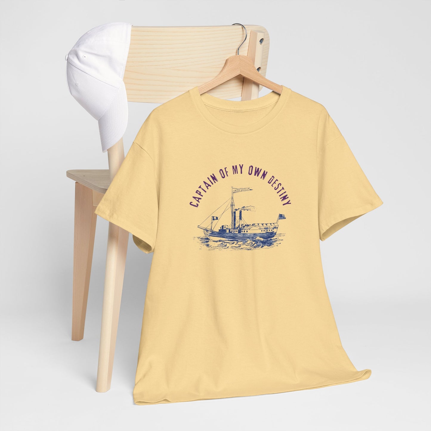 Captain of My Own Destiny Tee, Unisex Heavy Cotton T-Shirt, Nautical Graphic Tee, Casual Summer Shirt, Birthday Gift, Sailing Lover Apparel