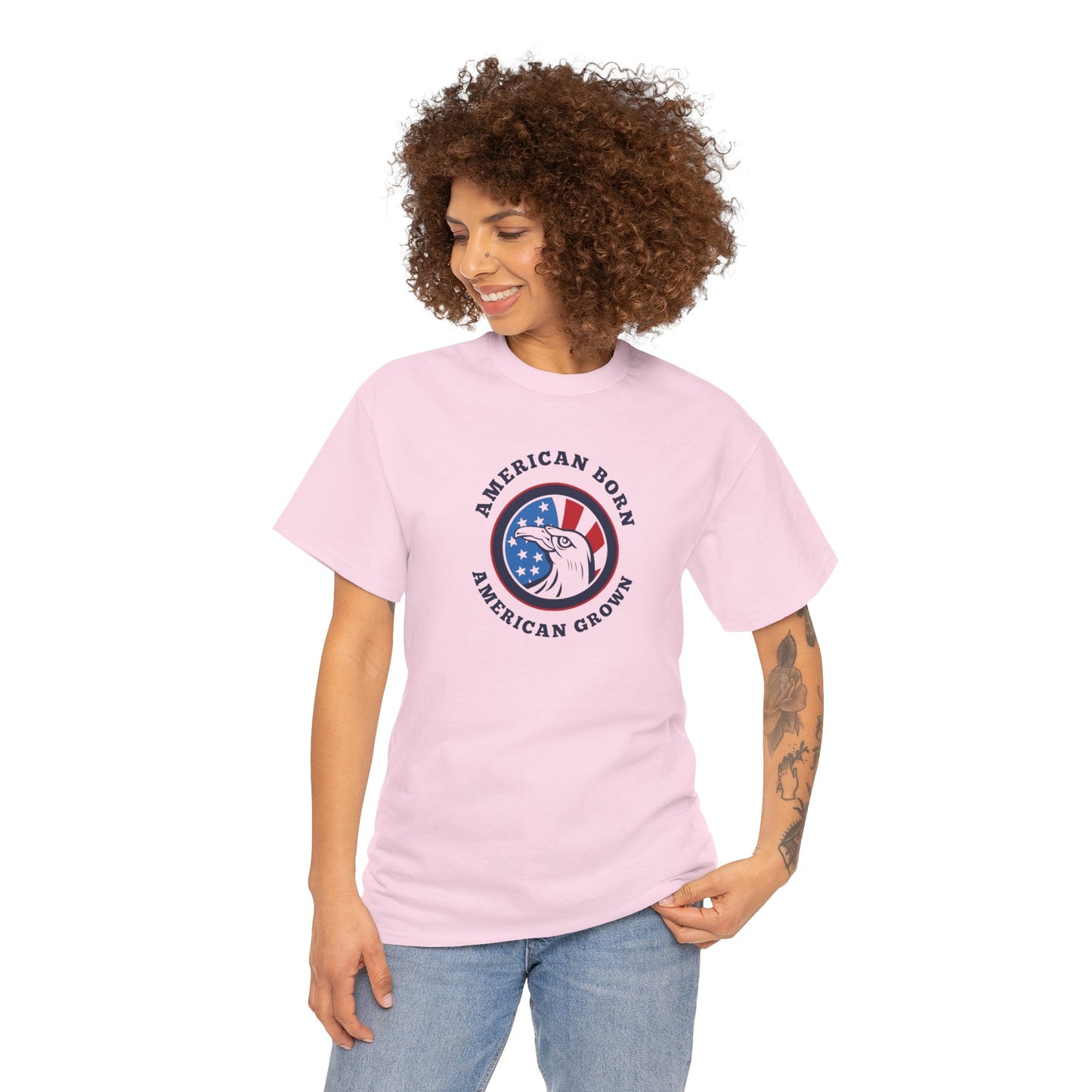 American Born Unisex Heavy Cotton Tee | Patriotic T-Shirt | Gift for Veterans | 4th of July Shirt | Casual Style Tee | Red, White, [...]