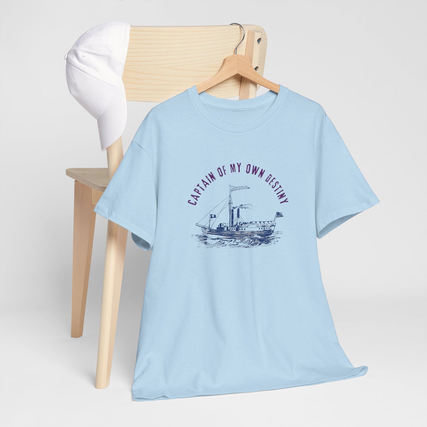Captain of My Own Destiny Tee, Unisex Heavy Cotton T-Shirt, Nautical Graphic Tee, Casual Summer Shirt, Birthday Gift, Sailing Lover Apparel