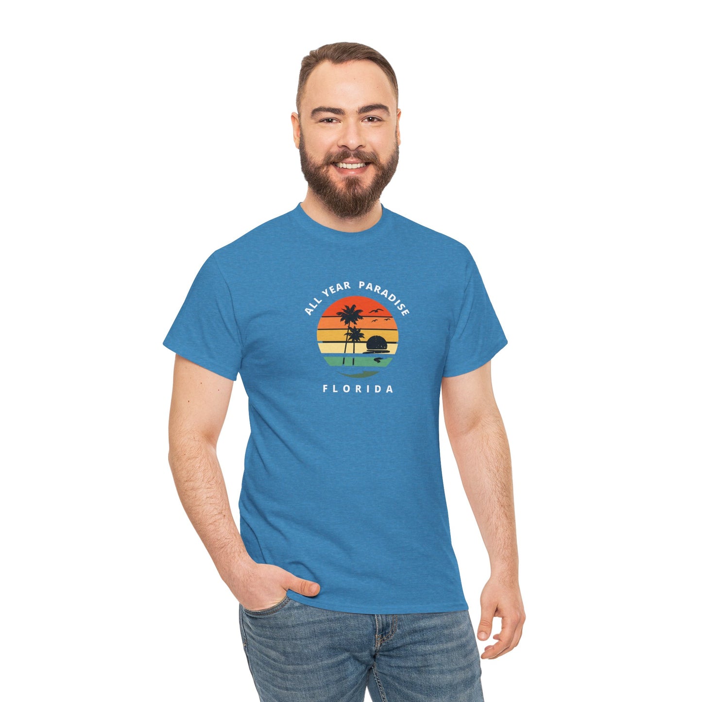 Vintage Sunset Graphic Tee, Casual T-Shirt, Summer Vibes Shirt, Beachwear, Gift for Him/Her, Cozy Everyday Wear