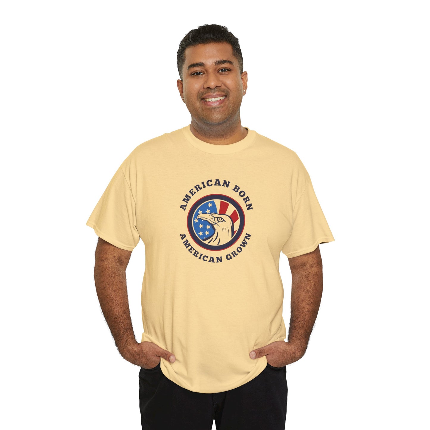 American Born Unisex Heavy Cotton Tee | Patriotic T-Shirt | Gift for Veterans | 4th of July Shirt | Casual Style Tee | Red, White, [...]