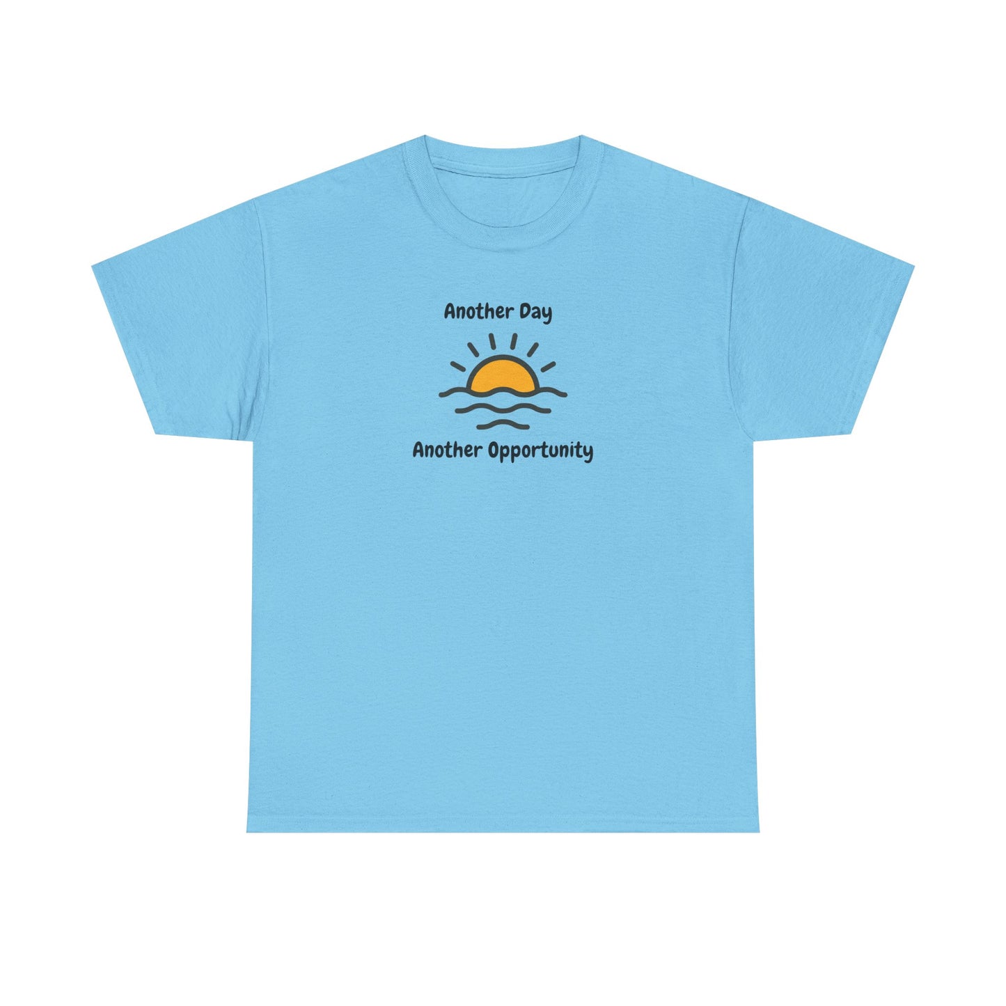 Optimistic Unisex Heavy Cotton Tee - "Another Day, Another Opportunity", Inspirational Gift for Motivational Moments, Casual Wear, [...]