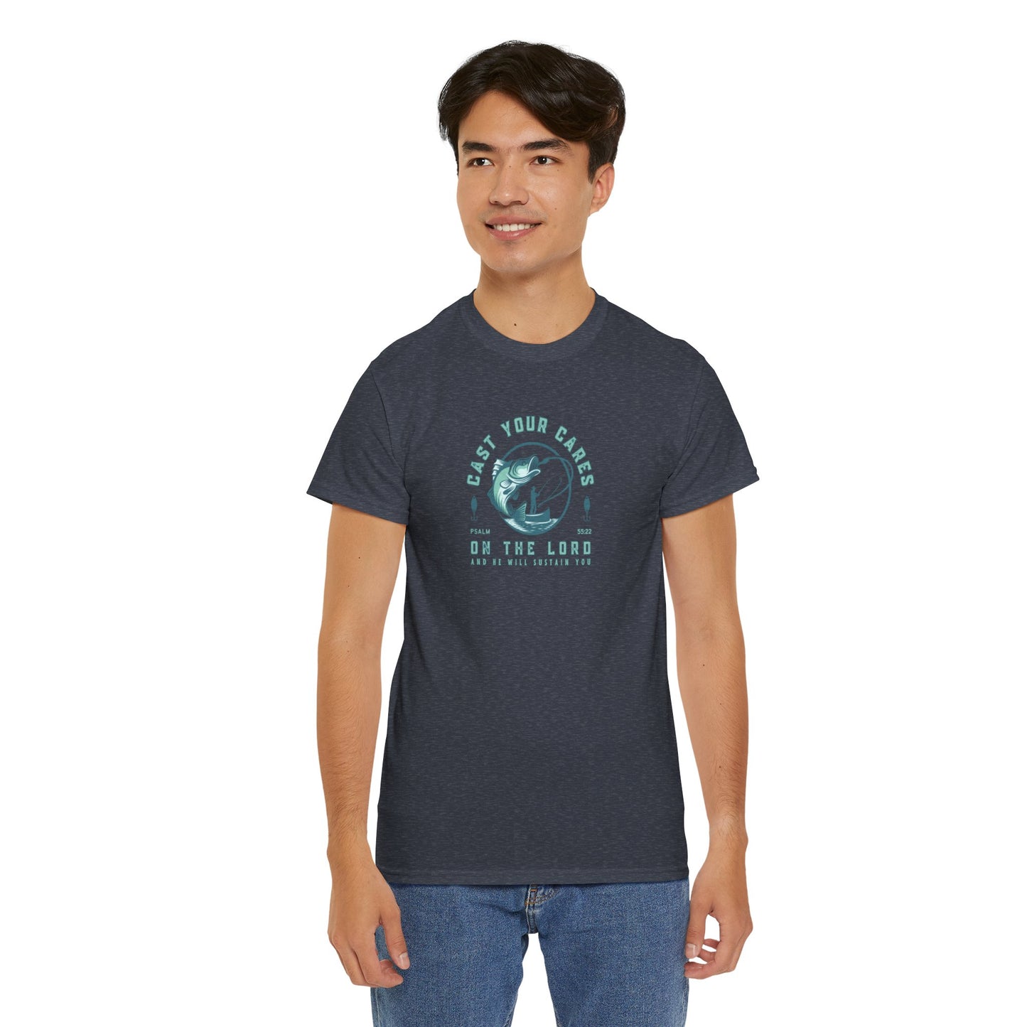 Men's Graphic Christian T Shirt Fishing Tee