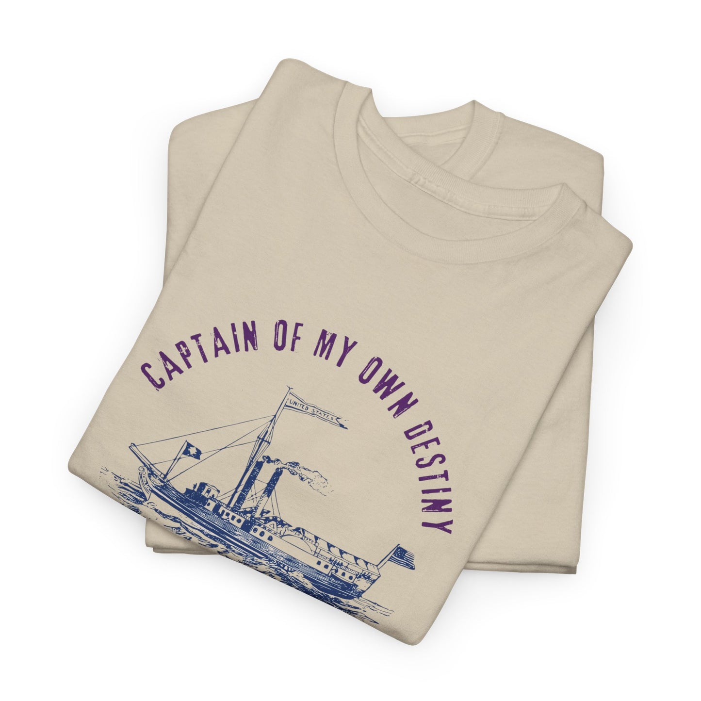 Captain of My Own Destiny Tee, Unisex Heavy Cotton T-Shirt, Nautical Graphic Tee, Casual Summer Shirt, Birthday Gift, Sailing Lover Apparel