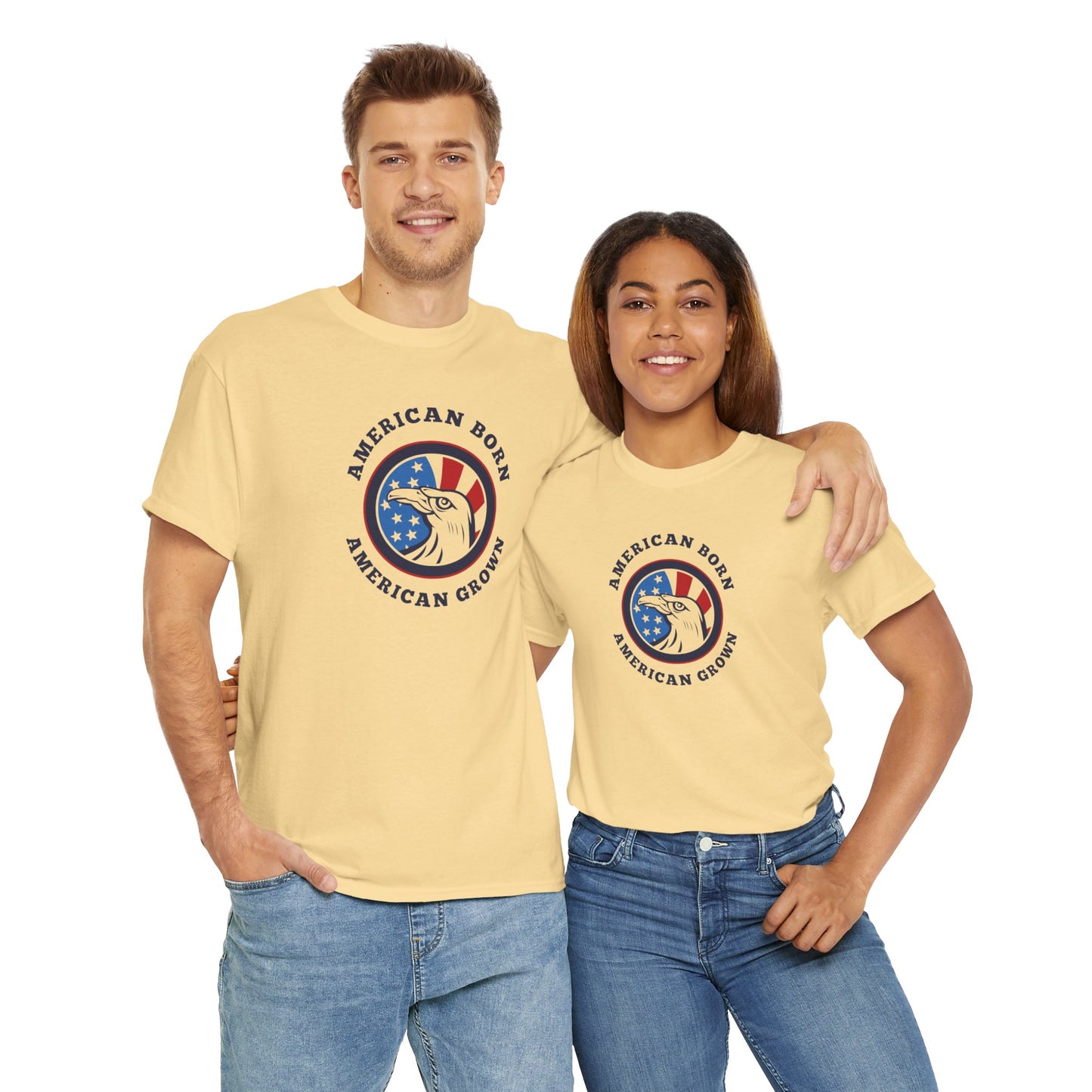 American Born Unisex Heavy Cotton Tee | Patriotic T-Shirt | Gift for Veterans | 4th of July Shirt | Casual Style Tee | Red, White, [...]