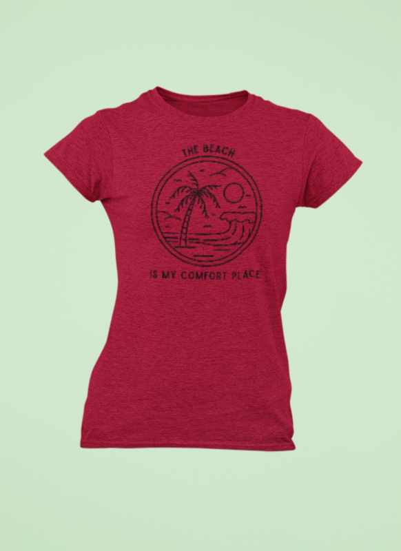 Graphic Tee - The Beach is My Comfort Place Women's T-Shirt