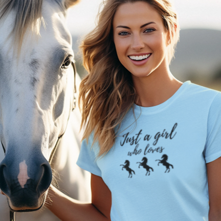 Graphic Horse Lover Women's Tee