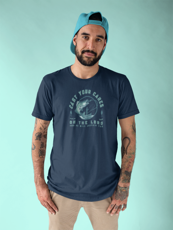 Men's Graphic Christian T Shirt Fishing Tee
