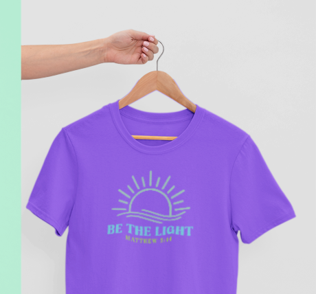 Christian Graphic Tee Be The Light